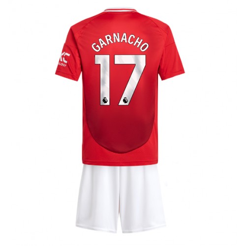 Manchester United Alejandro Garnacho #17 Domaci Dres za djecu 2024-25 Kratak Rukav (+ Kratke hlače)